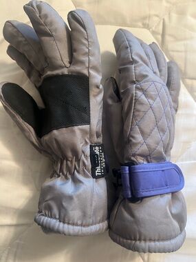 SKI Gloves Thinsulate Insulation women’s nwot gray and purple